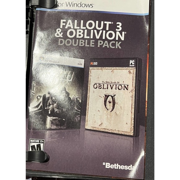 Fallout 3 & Oblivion Double Pack PC Complete in Box (2 Disc Set, 2012) Pre-Owned - Picture 5 of 5